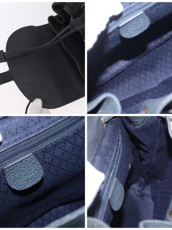 GUCCI Bamboo Backpack Suede Leather Black Gold 003 2058 0016 Auth 172522 main image 12